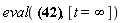 eval({N(t) = Pi/Âµ+exp(-Âµ*t)*_C1}, [t = infinity])