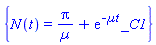 {N(t) = Pi/Âµ+exp(-Âµ*t)*_C1}