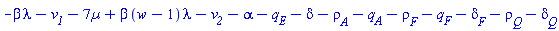 -beta*lambda-v__1-7*Âµ+beta*(w-1)*lambda-v__2-alpha-q__E-delta-rho__A-q__A-rho__F-q__F-delta__F-rho__Q-delta__Q
