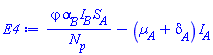 varphi*alpha__B*I__B*S__A/N__p-(Âµ__A+delta__A)*I__A