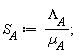 S__A := `&Lambda;__A`/µ__A
