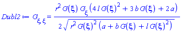 diff(diff(G(xi), xi), xi) = (1/2)*r^2*G(xi)*(diff(G(xi), xi))*(4*l*G(xi)^2+3*b*G(xi)+2*a)/(r^2*G(xi)^2*(a+b*G(xi)+l*G(xi)^2))^(1/2)