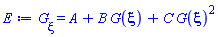 diff(G(xi), xi) = A+B*G(xi)+C*G(xi)^2