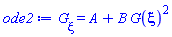 diff(G(xi), xi) = A+B*G(xi)^2