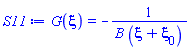G(xi) = -1/(B*(xi+xi[0]))