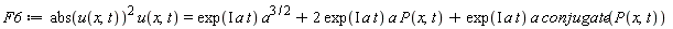 F6 := abs(u(x, t))^2*u(x, t) = exp(I*a*t)*a^(3/2)+2*exp(I*a*t)*a*P(x, t)+exp(I*a*t)*a*conjugate(P(x, t))