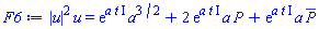 abs(u(x, t))^2*u(x, t) = exp(a*t*I)*a^(3/2)+2*exp(a*t*I)*a*P(x, t)+exp(a*t*I)*a*conjugate(P(x, t))