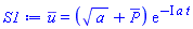 conjugate(u(x, t)) = (a^(1/2)+conjugate(P(x, t)))*exp(-I*a*t)