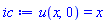 u(x, 0) = x