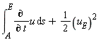 int(diff(u, t), s = A .. E)+(1/2)*u__E^2
