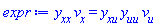 y__xx*v__x = y__xu*y__uu*v__u