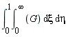 int(int(G, xi = 0 .. infinity), eta = 0 .. 1)