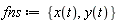 fns := {x(t), y(t)}