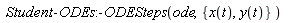 Student:-ODEs:-ODESteps(ode, {x(t), y(t)})