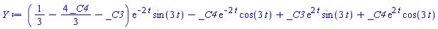 (1/3-(4/3)*_C4-_C3)*exp(-2*t)*sin(3*t)-_C4*exp(-2*t)*cos(3*t)+_C3*exp(2*t)*sin(3*t)+_C4*exp(2*t)*cos(3*t)