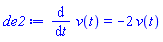 diff(v(t), t) = -2*v(t)