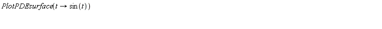PlotPDEsurface(proc (t) options operator, arrow; sin(t) end proc)
