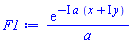 exp(-I*a*(x+I*y))/a