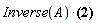 Inverse(A)*(Physics[`*`](A, B) = C)