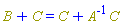 B+C = C+Physics:-`*`(Physics:-Inverse(A), C)