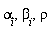 alpha[i], beta[i], rho