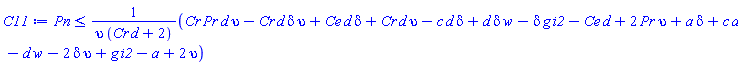 Pn <= (Cr*Pr*d*upsilon-Cr*d*delta*upsilon+Ce*d*delta+Cr*d*upsilon-c*d*delta+d*delta*w-delta*g*i2-Ce*d+2*Pr*upsilon+a*delta+c*d-d*w-2*delta*upsilon+g*i2-a+2*upsilon)/(upsilon*(Cr*d+2))