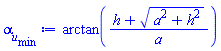 arctan((h+(a^2+h^2)^(1/2))/a)