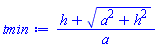 (h+(a^2+h^2)^(1/2))/a