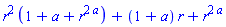 r^2*(1+a+r^(2*a))+(1+a)*r+r^(2*a)