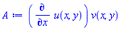 (diff(u(x, y), x))*v(x, y)
