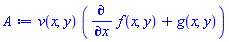 v(x, y)*(diff(f(x, y), x)+g(x, y))