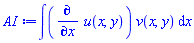 int((diff(u(x, y), x))*v(x, y), x)