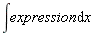 int(expression, x)