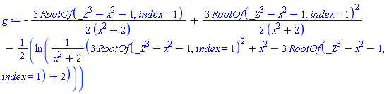 -(3/2)*RootOf(_Z^3-x^2-1, index = 1)/(x^2+2)+(3/2)*RootOf(_Z^3-x^2-1, index = 1)^2/(x^2+2)-(1/2)*ln((3*RootOf(_Z^3-x^2-1, index = 1)^2+x^2+3*RootOf(_Z^3-x^2-1, index = 1)+2)/(x^2+2))