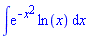 int(exp(-x^2)*ln(x), x)