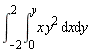 int(int(x*y^2, x = 0 .. y), y = -2 .. 2)
