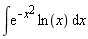 int(exp(-x^2)*ln(x), x)