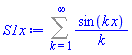 Sum(sin(k*x)/k, k = 1 .. infinity)