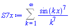 Sum(sin(k*x)^7/k^7, k = 1 .. infinity)