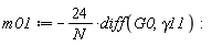 m01 := -24*(diff(G0, gamma11))/N