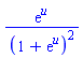 exp(u)/(1+exp(u))^2