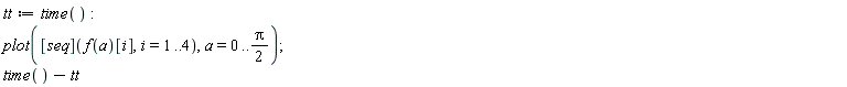tt := time(); plot(([seq])(f(a)[i], i = 1 .. 4), a = 0 .. (1/2)*Pi); time()-tt