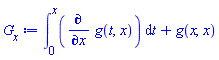 int(diff(g(t, x), x), t = 0 .. x)+g(x, x)