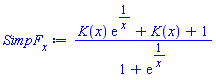 (K(x)*exp(1/x)+K(x)+1)/(1+exp(1/x))