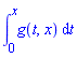 int(g(t, x), t = 0 .. x)