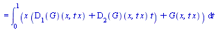`` = Int(x*((D[1](G))(x, t*x)+(D[2](G))(x, t*x)*t)+G(x, t*x), t = 0 .. 1)