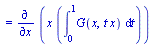 `` = Diff(x*(Int(G(x, t*x), t = 0 .. 1)), x)