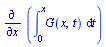 Diff(Int(G(x, t), t = 0 .. x), x)