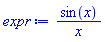 sin(x)/x