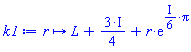 proc (r) options operator, arrow; L+(3/4)*I+r*exp(((1/6)*I)*Pi) end proc